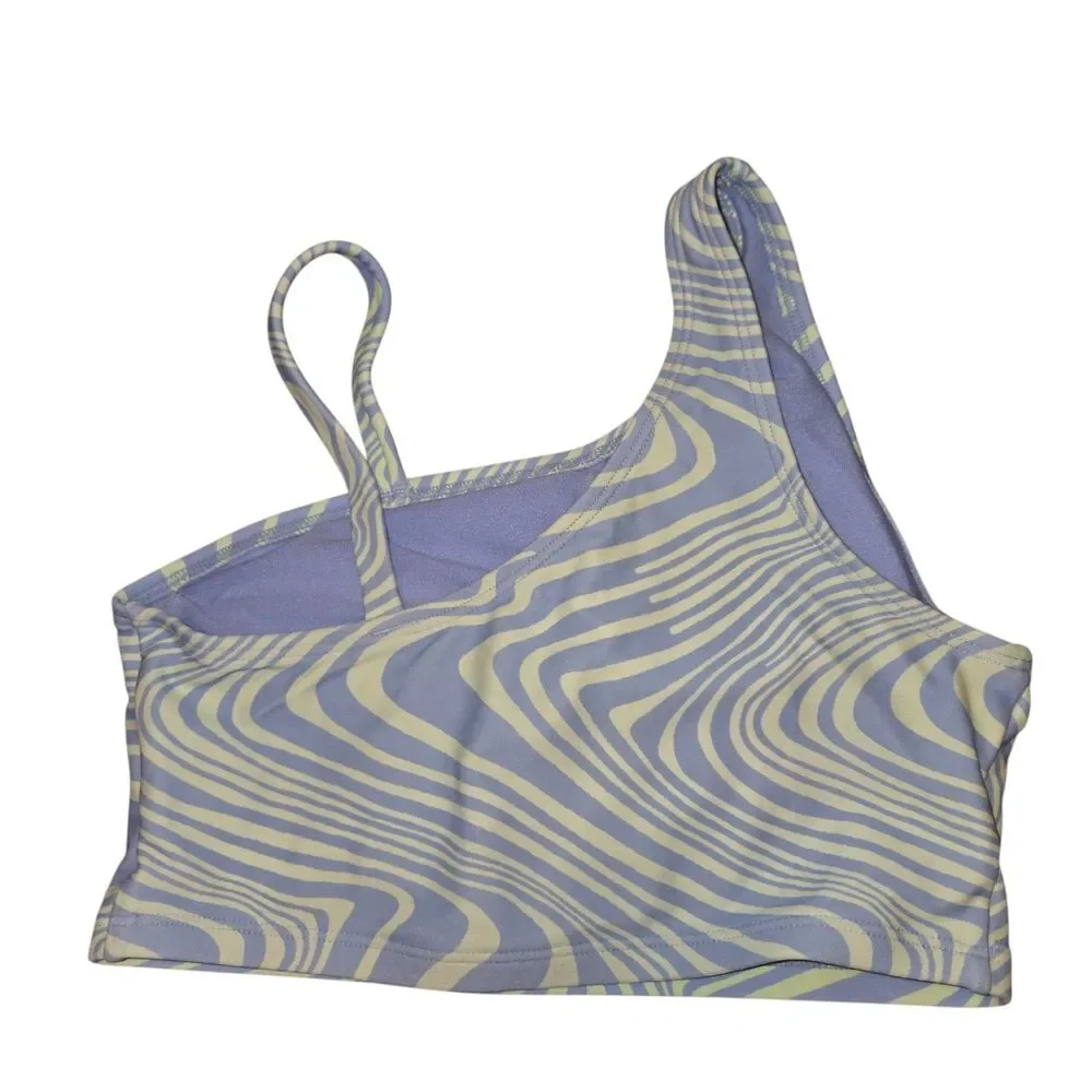 ​Athleta Girl Swim Shoreside Longline Bikini Top Size Large 12 Swirl Swimsuit